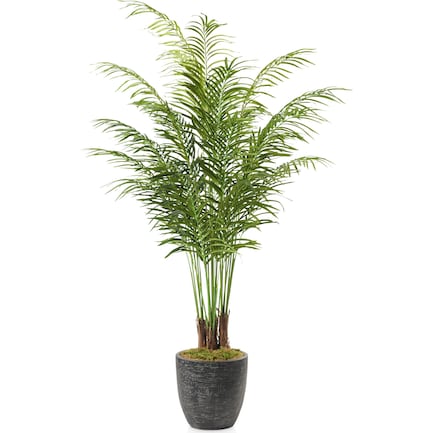 Faux 6' Areca Palm Plant with Summit Planter - Medium