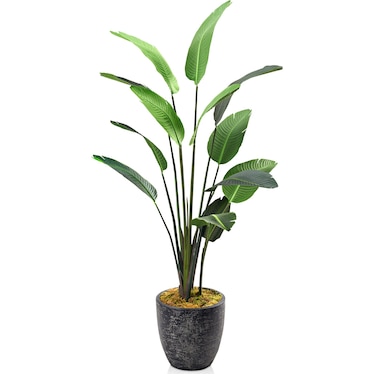 Faux 7' Travellers Palm Tree with Summit Planter - Medium