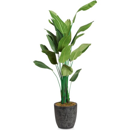 Faux 9' Travellers Palm Tree with Summit Planter - Large