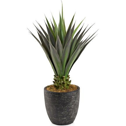 Faux 4.5' Jumbo Agave Plant with Summit Planter - Large