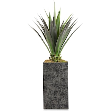 Faux Jumbo Agave Plant with Large Sanibel Planter