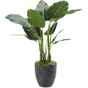 Faux 4.5' Bird of Paradise Plant with Summit Planter - Medium