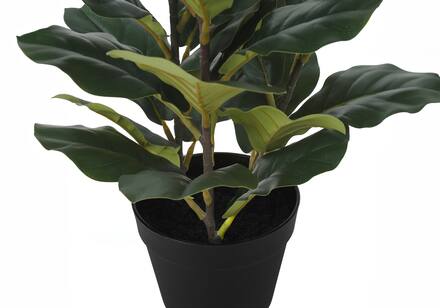 Faux Fiddle Leaf Fig Tree with Black Planter | American Signature Furniture