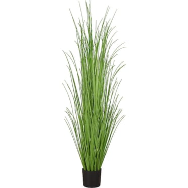 Faux 3' Grass Tree with Black Planter