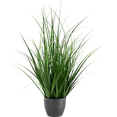 Faux 1' Grass with Black Planter
