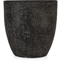 faux plant black planter   