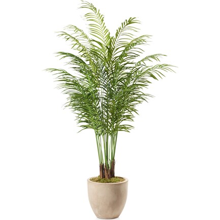 Faux 6' Areca Palm Plant with Sandstone Planter - Medium