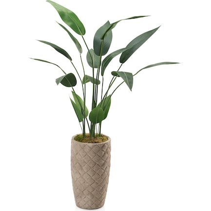 Faux 5' Travellers Palm Tree with Verona Terracotta Planter - Small