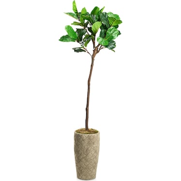 Faux 6' Fiddle Leaf Fig Tree with Verona Terracotta Planter - Medium