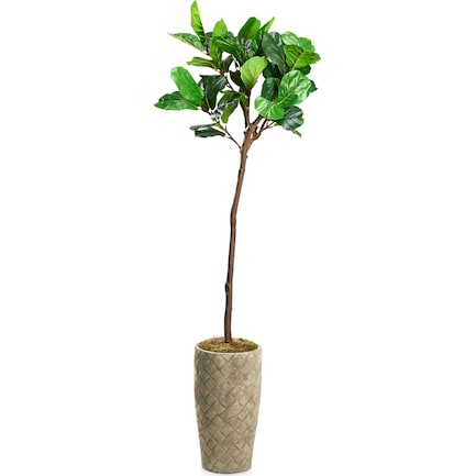Faux 6' Fiddle Leaf Fig Tree with Verona Terracotta Planter - Medium