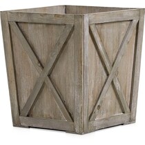 faux plant dark brown planter   