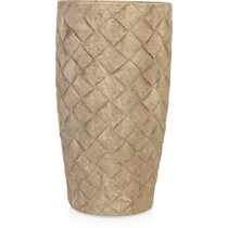 faux plant dark brown planter   