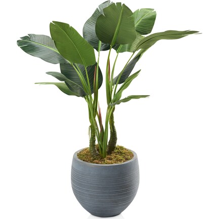 Faux 4' Bird of Paradise Plant with Joel Planter - Large