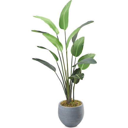 Faux 7' Travellers Palm Tree with Joel Planter - Medium