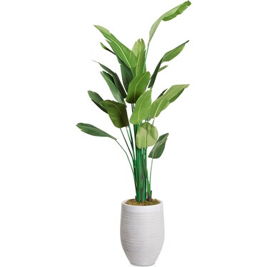Faux 9' Travellers Palm Tree with Laurel Planter - Large
