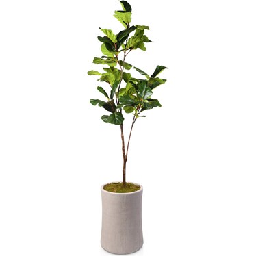 Faux 8.5' Fiddle Leaf Fig Tree with Zen Planter - Large