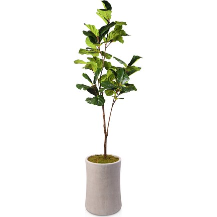Faux 7' Fiddle Leaf Fig Tree with Zen Planter - Large