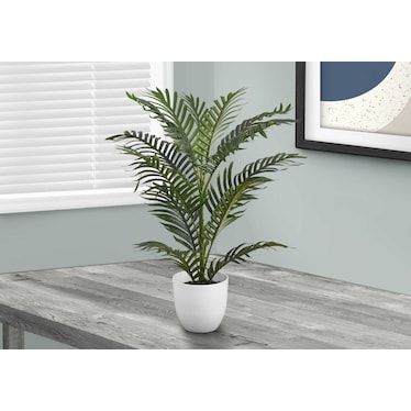 Faux 2' Palm Tree with White Planter