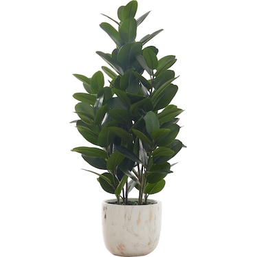 Faux 2' Garcinia Tree with White Planter