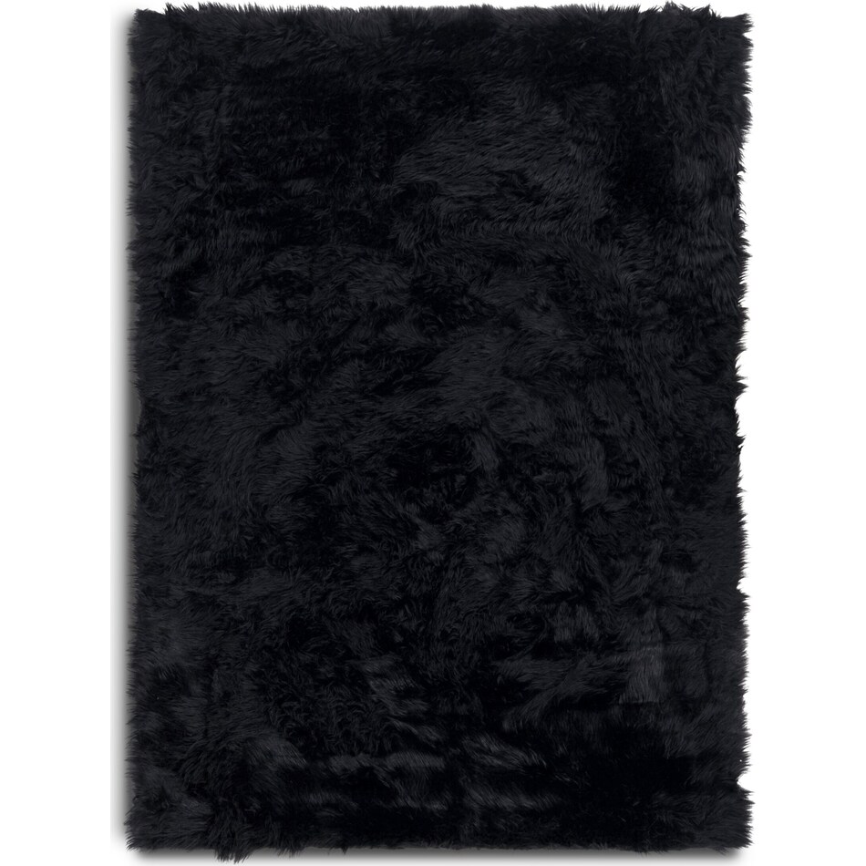 faux black area rug  x    