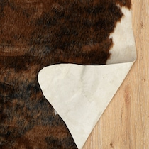 faux dark brown area rug  x    