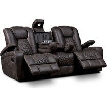 felix dark brown  pc manual reclining living room   