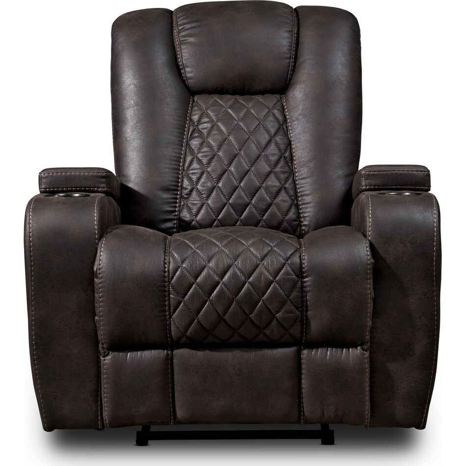 felix dark brown manual recliner   