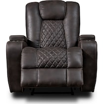 felix dark brown manual recliner   