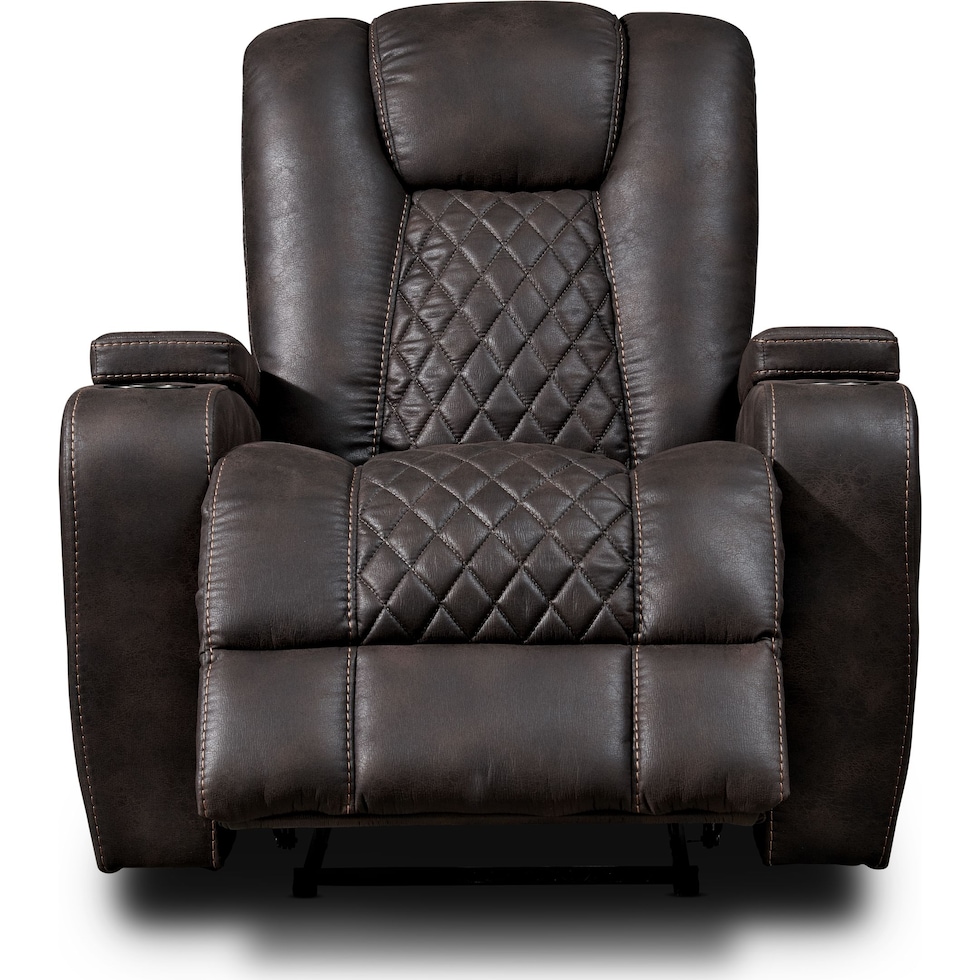 felix dark brown manual recliner   