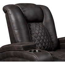 felix dark brown manual recliner   