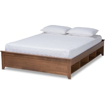 felizia ash walnut queen bed   