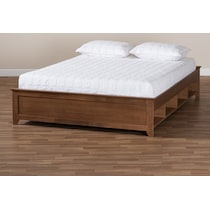 felizia ash walnut queen bed   