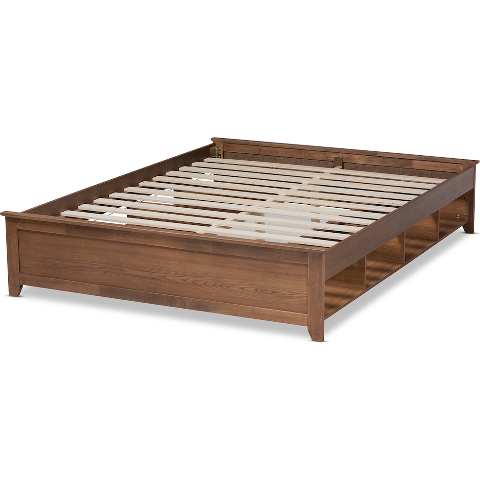 felizia ash walnut queen bed   