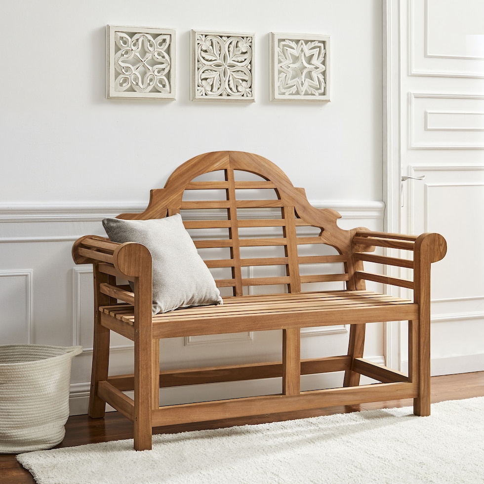 fernandina light brown outdoor bench   