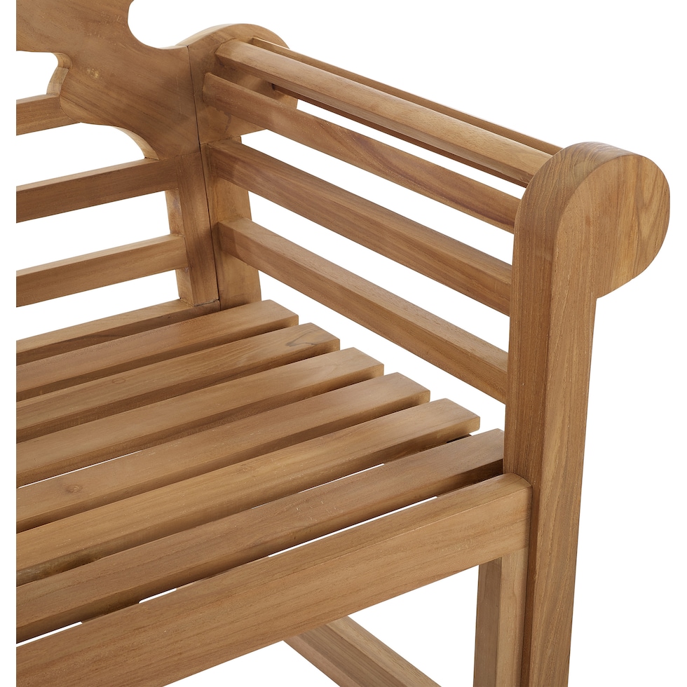 fernandina light brown outdoor bench   