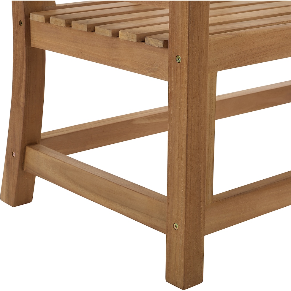 fernandina light brown outdoor bench   