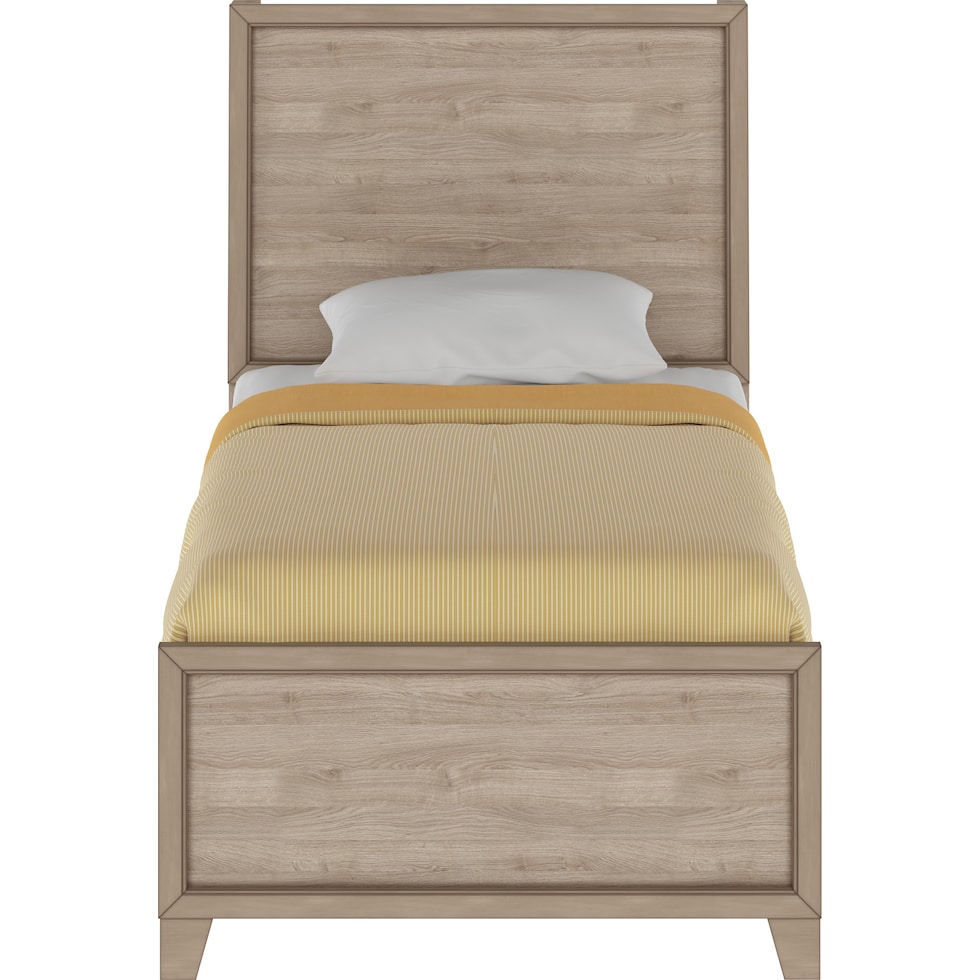 ferris light brown twin bed   