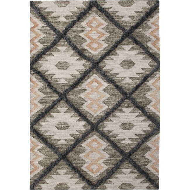 Rugs - Fes Area Rug - Blue and Green