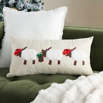 festive neutral accent pillow   