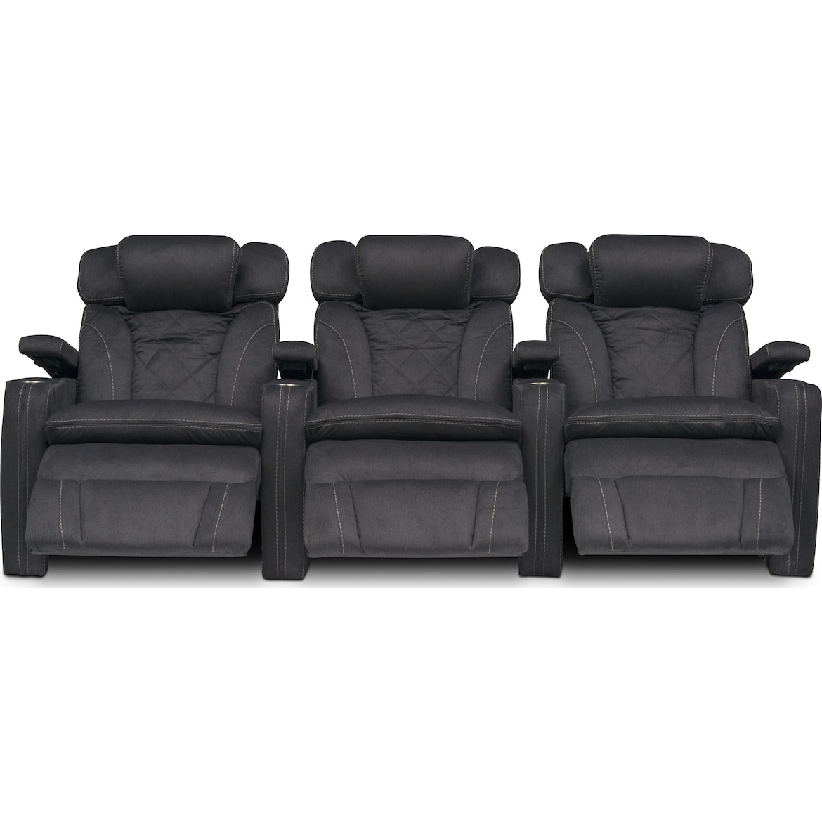 Fiero 3Piece DualPower Reclining Home Theater Sectional American
