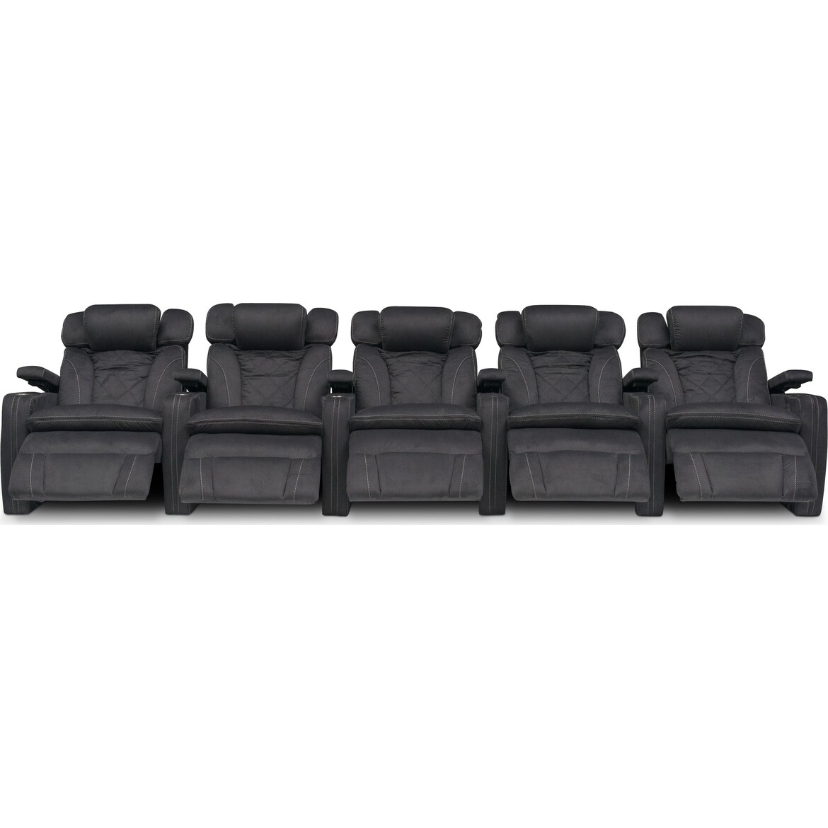 Fiero 5Piece DualPower Reclining Sectional American Signature Furniture