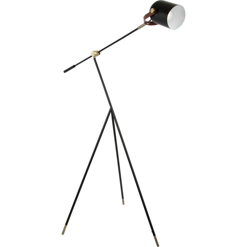 fillmore gold black floor lamp   