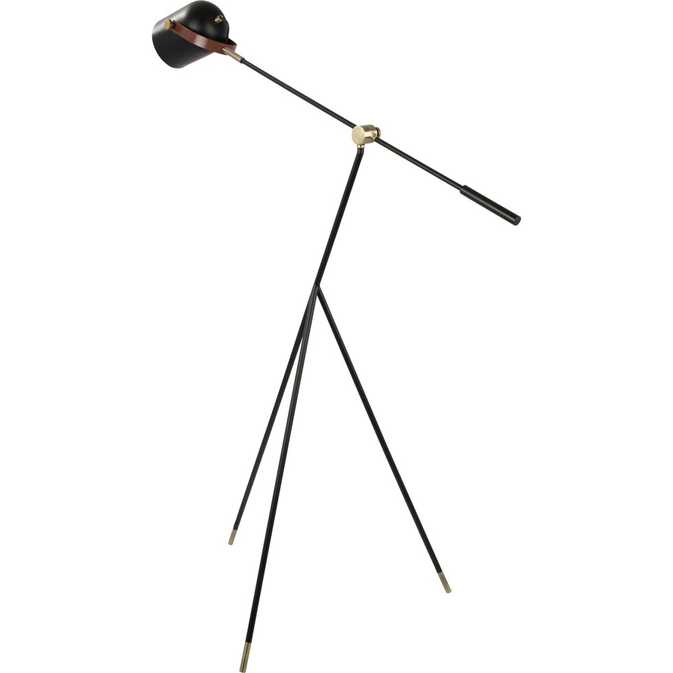 fillmore gold black floor lamp   