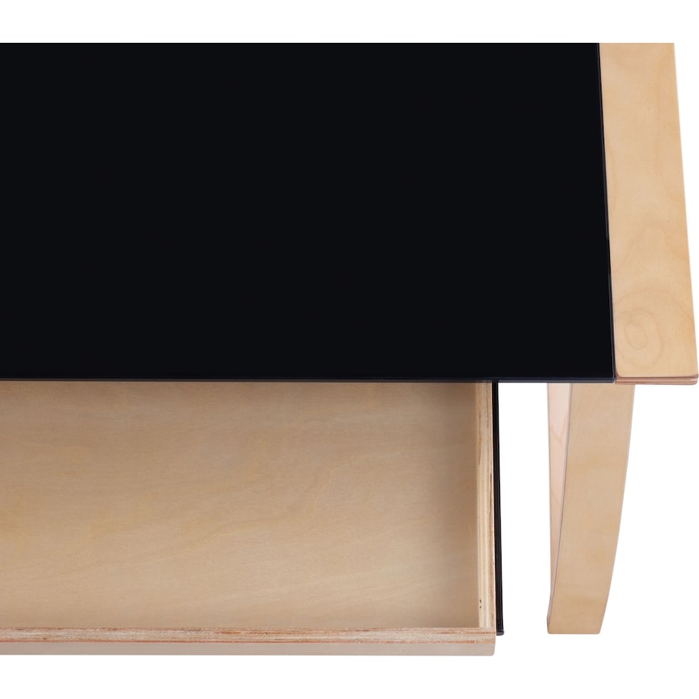 fina natural black desk   