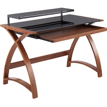 fina walnut black desk   