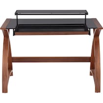 fina walnut black desk   