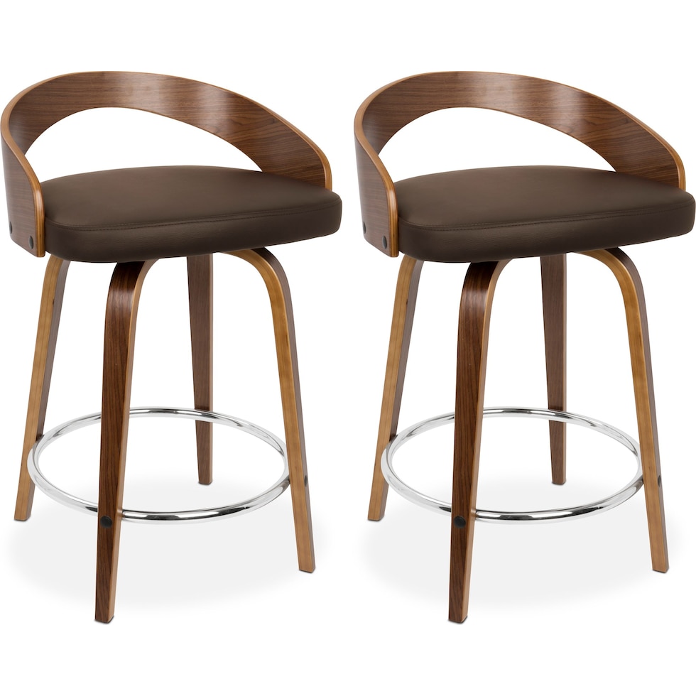finn dark brown counter height stool   