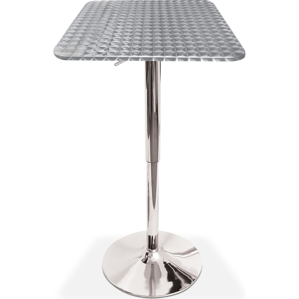 fino silver adjustable bar table   