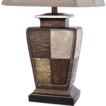 fioralba dark brown table lamp   