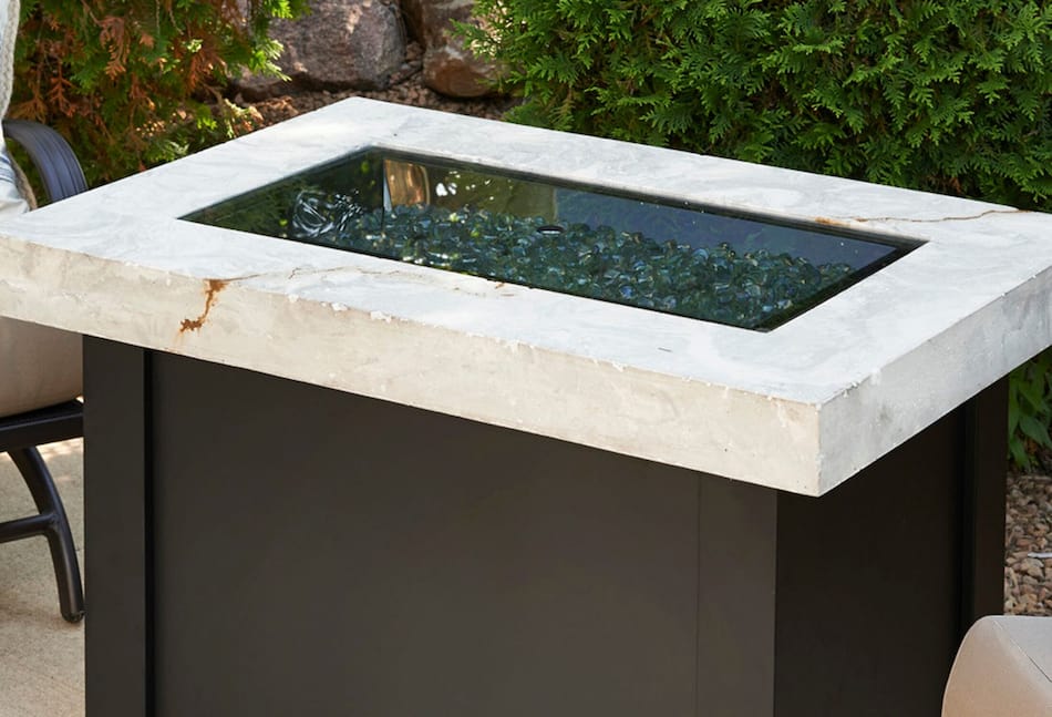 Rectangular 12 x 24 Tempered Glass Fire Pit Burner Cover Only American Signature Furniture